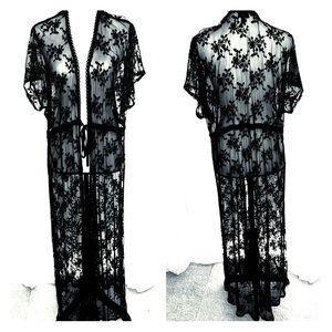 Maxi lace cover up